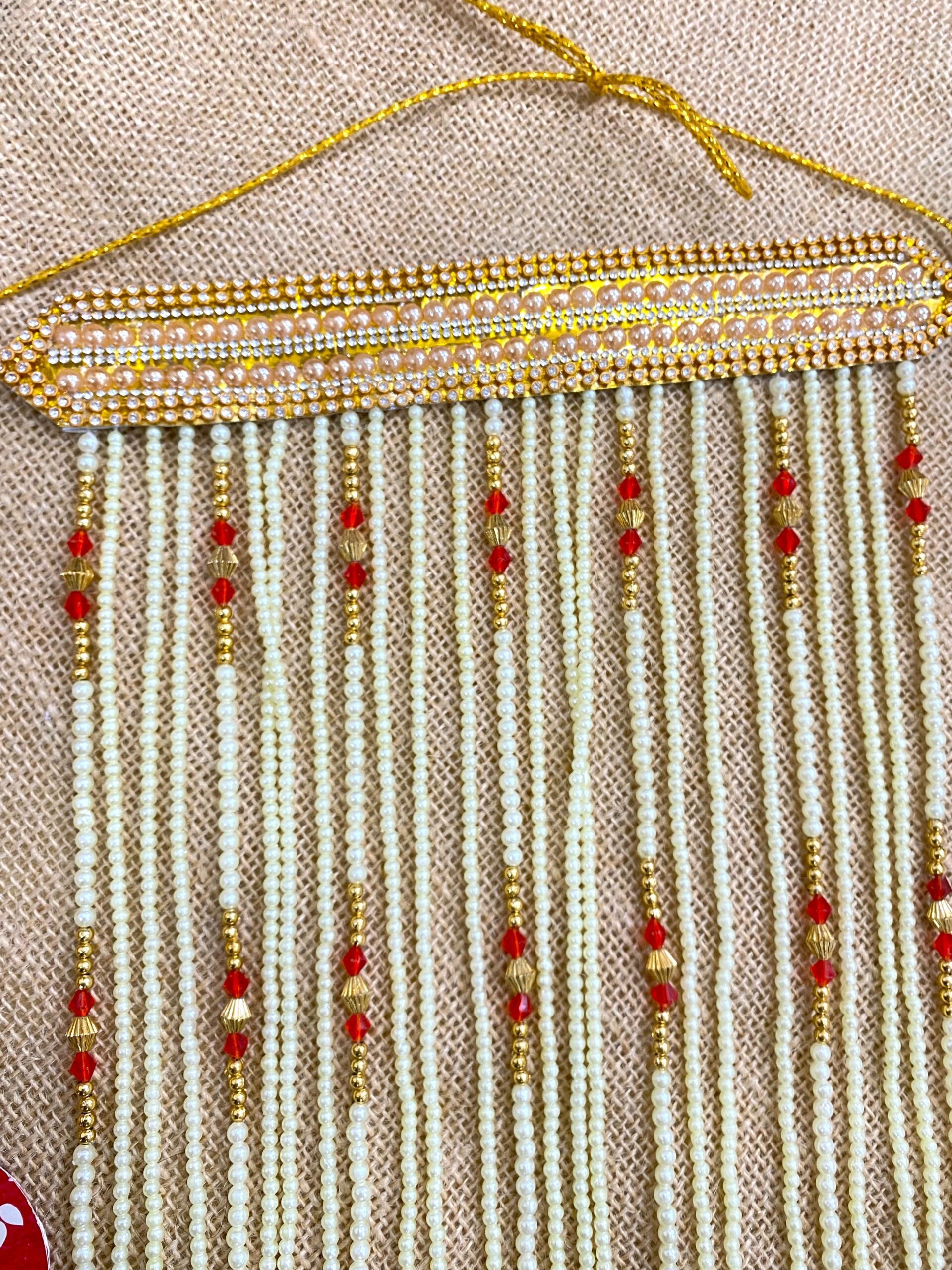 Pearl Stone Studded Sehra for Men | Groom<br><br>Design: SEH001 - Image 3