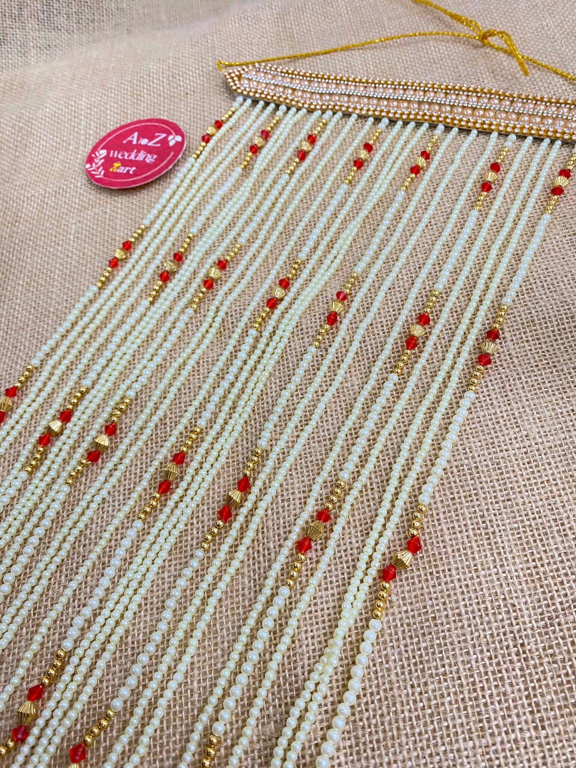 Pearl Stone Studded Sehra for Men | Groom<br><br>Design: SEH001 - Image 2