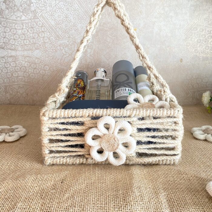 Aesthetic Jute Tray With Handle <br><br>Design: TRE09