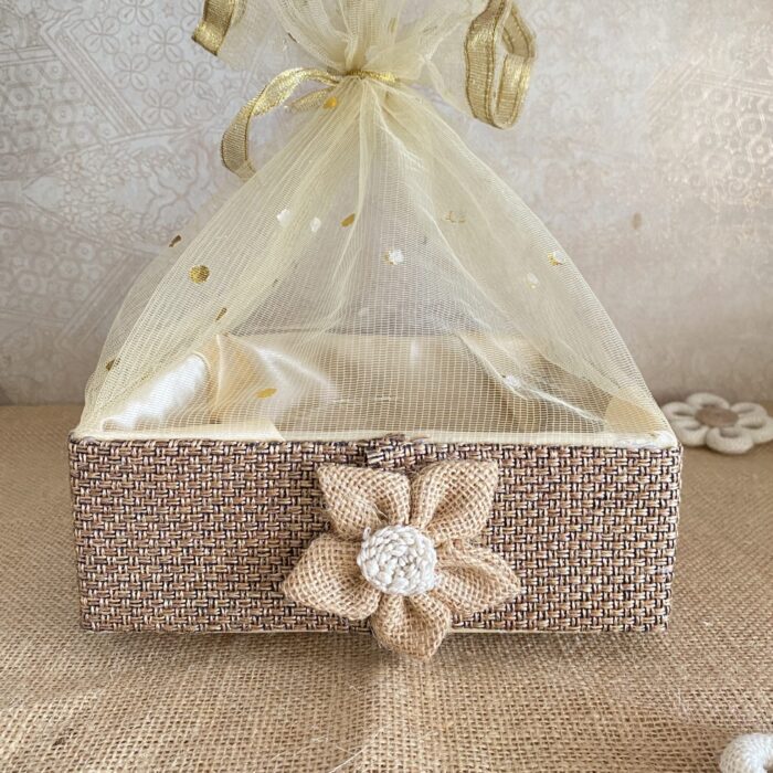 Jute Square Box Tray <br><br>Design: TRE01