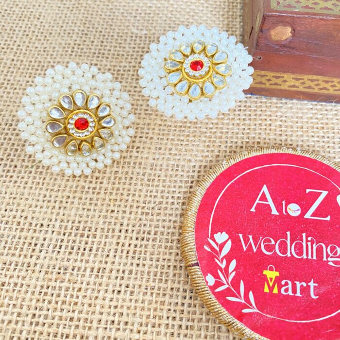 Rajwadi Inspired Beautiful Kundan Pearl Ring | Perfect Return Favors | Giveaway <br><br>Design: HMF05