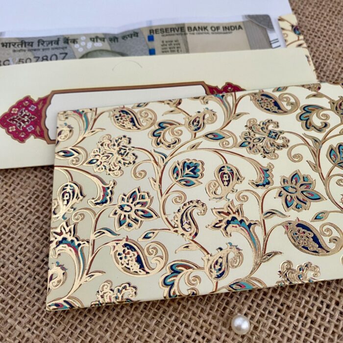Kalamkari Shagun Envelope (5 Pcs)<br><br>Design: EN011