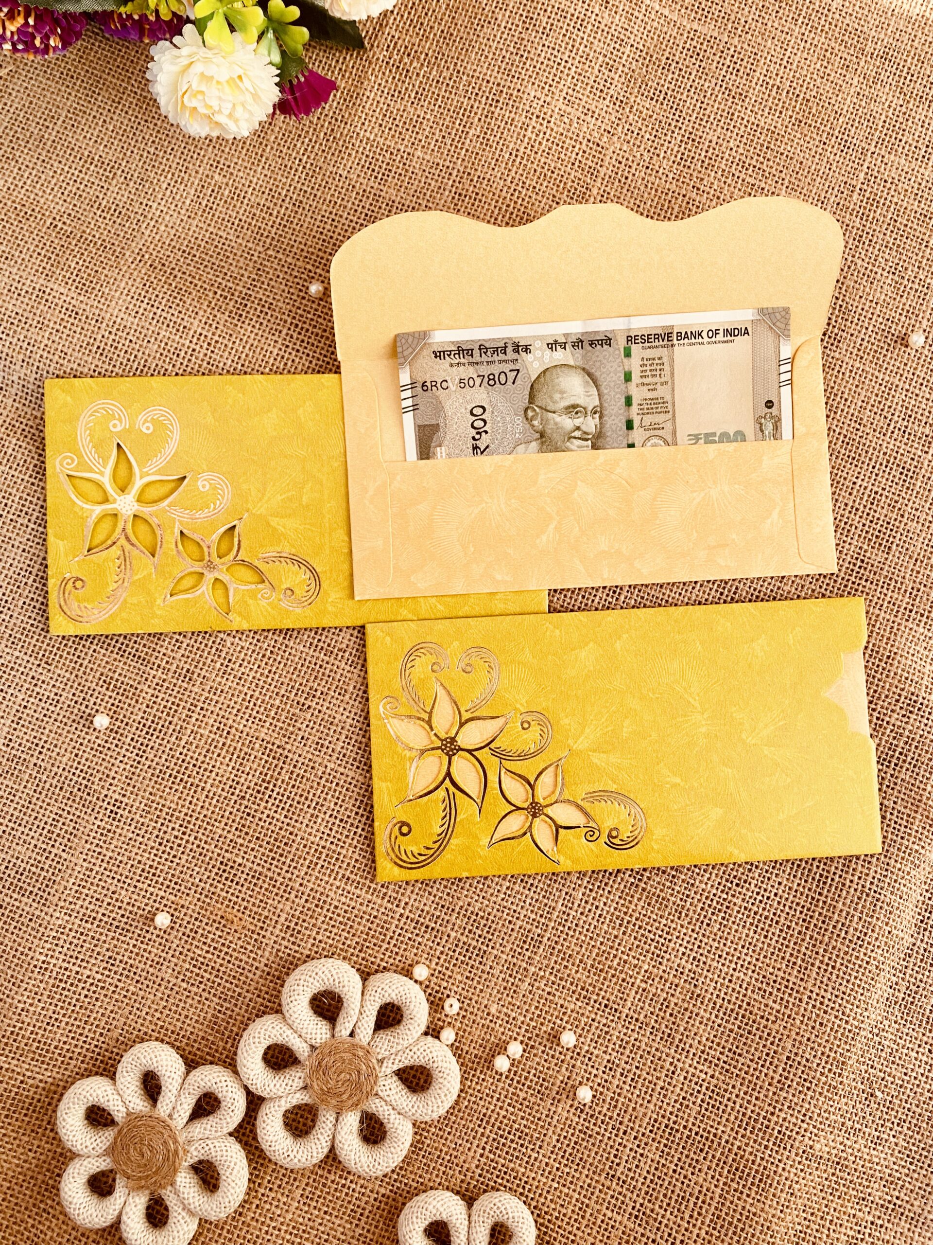 Sliding Shagun Envelope (5 Pcs)<br><br>Design: EN030 - Image 4
