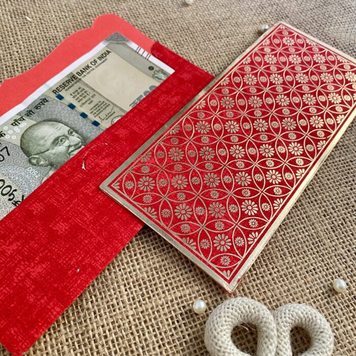 Red Shagun Envelope (5 Pcs)<br><br>Design: EN022