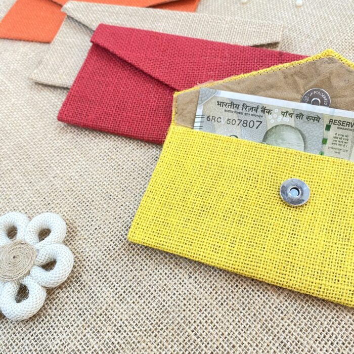 4 Pcs Assorted Jute Envelope <br><br>Design: EN033