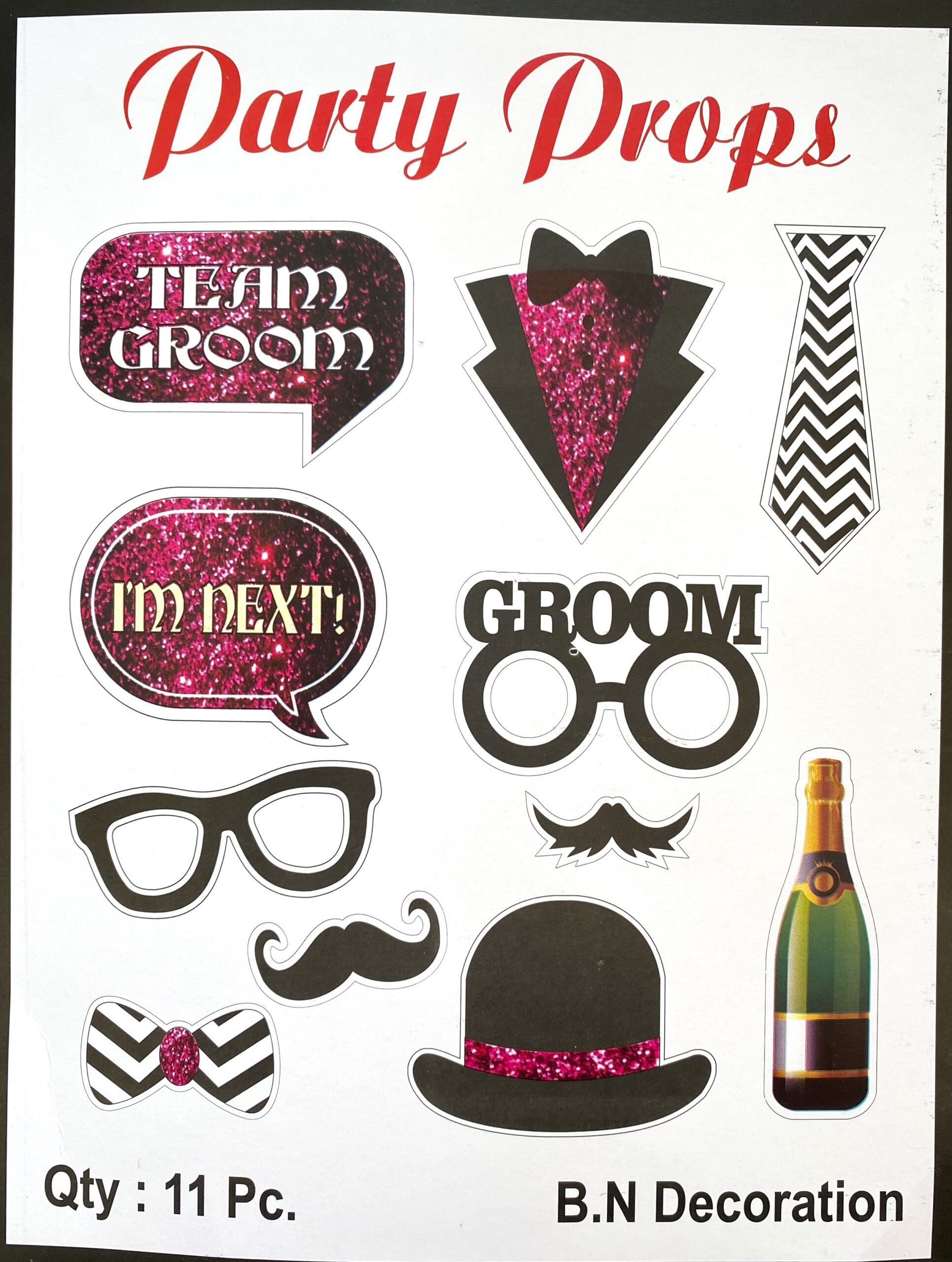 Groom's Party Photo Props <br><br>Design: PRP02 - Image 2