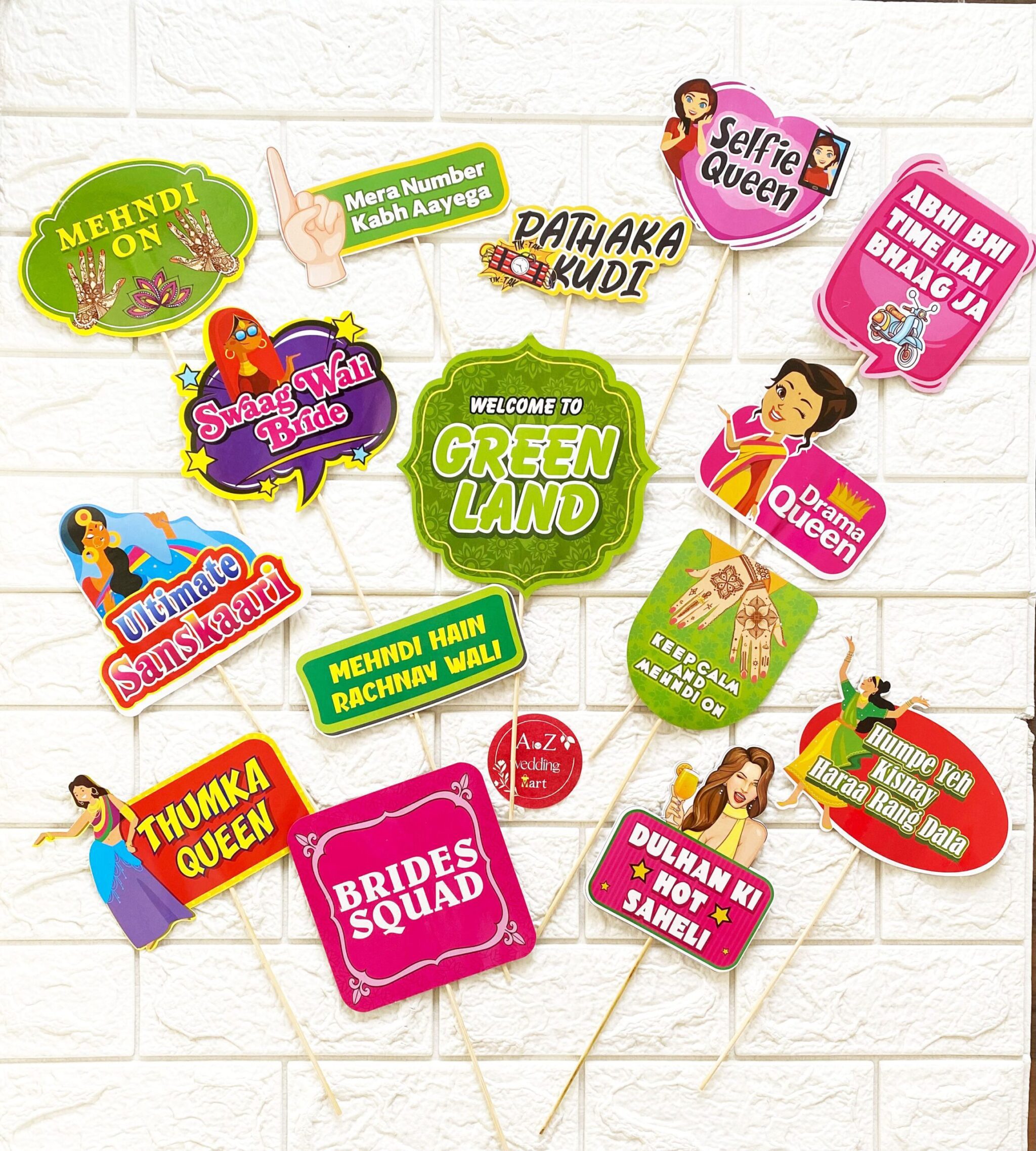 Mehendi Photo Props <br><br>Design: PRP06