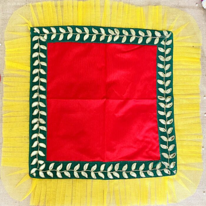 Red Aasan With Frill | Aasan Design<br><br>Design: AA002