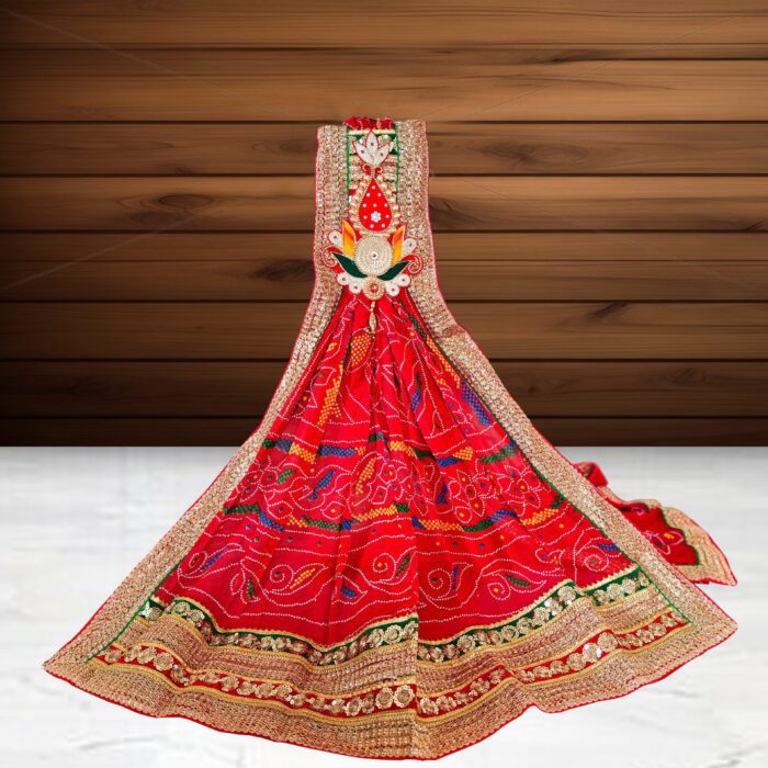 Rajasthani Work Brooch With Heavy Border Chunri | Pomcha | Piliya | Odhana<br><br>Design: DU029