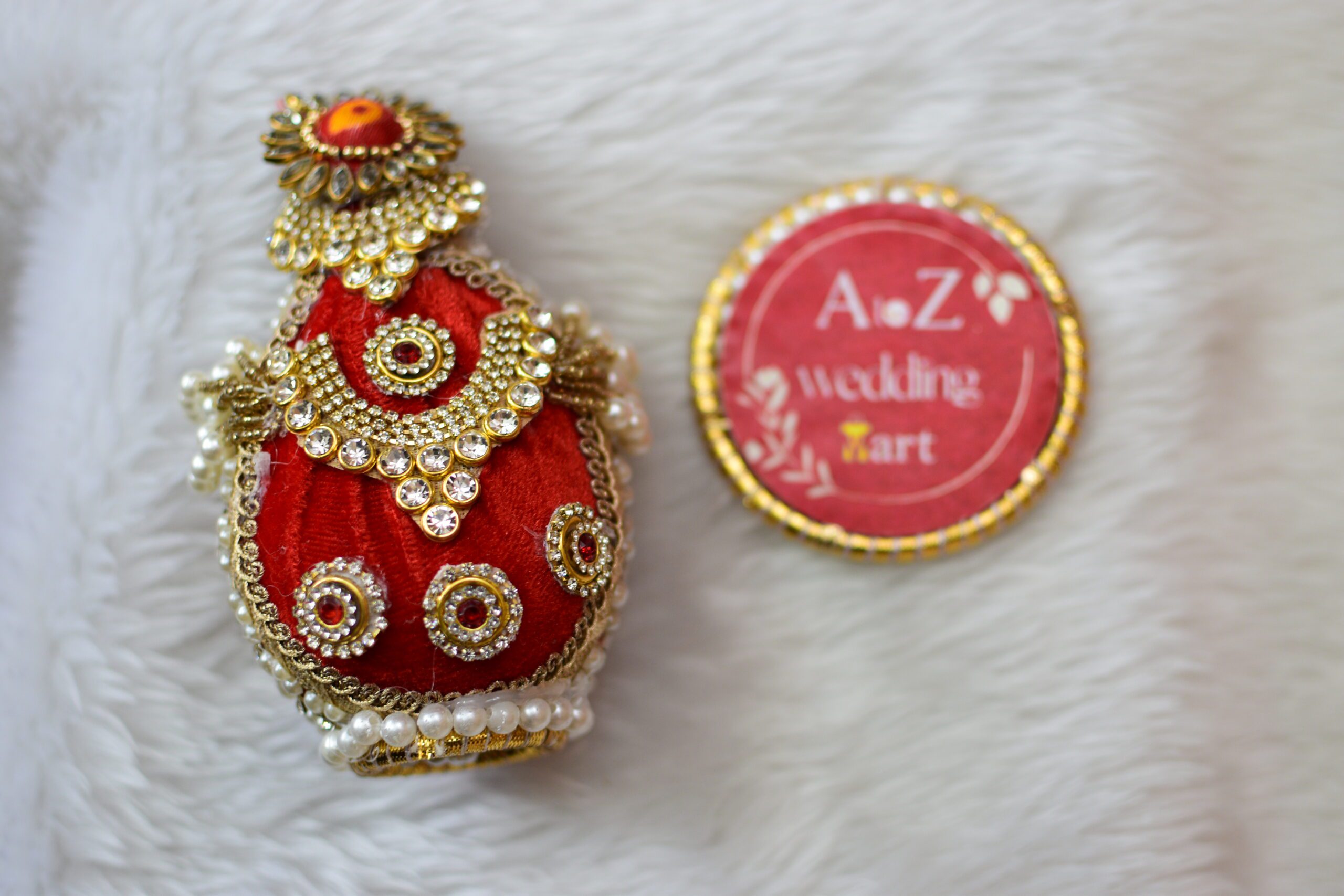 Decorated Nariyal For Shagun <br> Design : NAR09 - Image 2