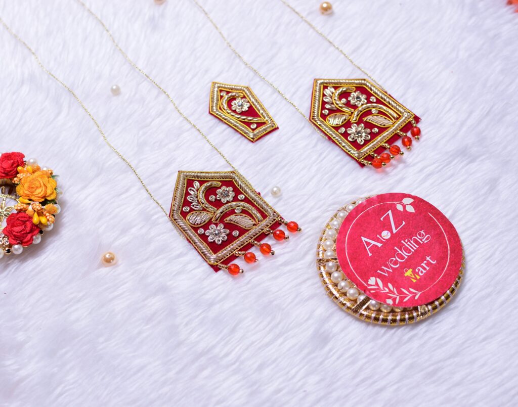Close-up of a matching pair of Wedding Sevra showing the symmetrical design and craftsmanship.