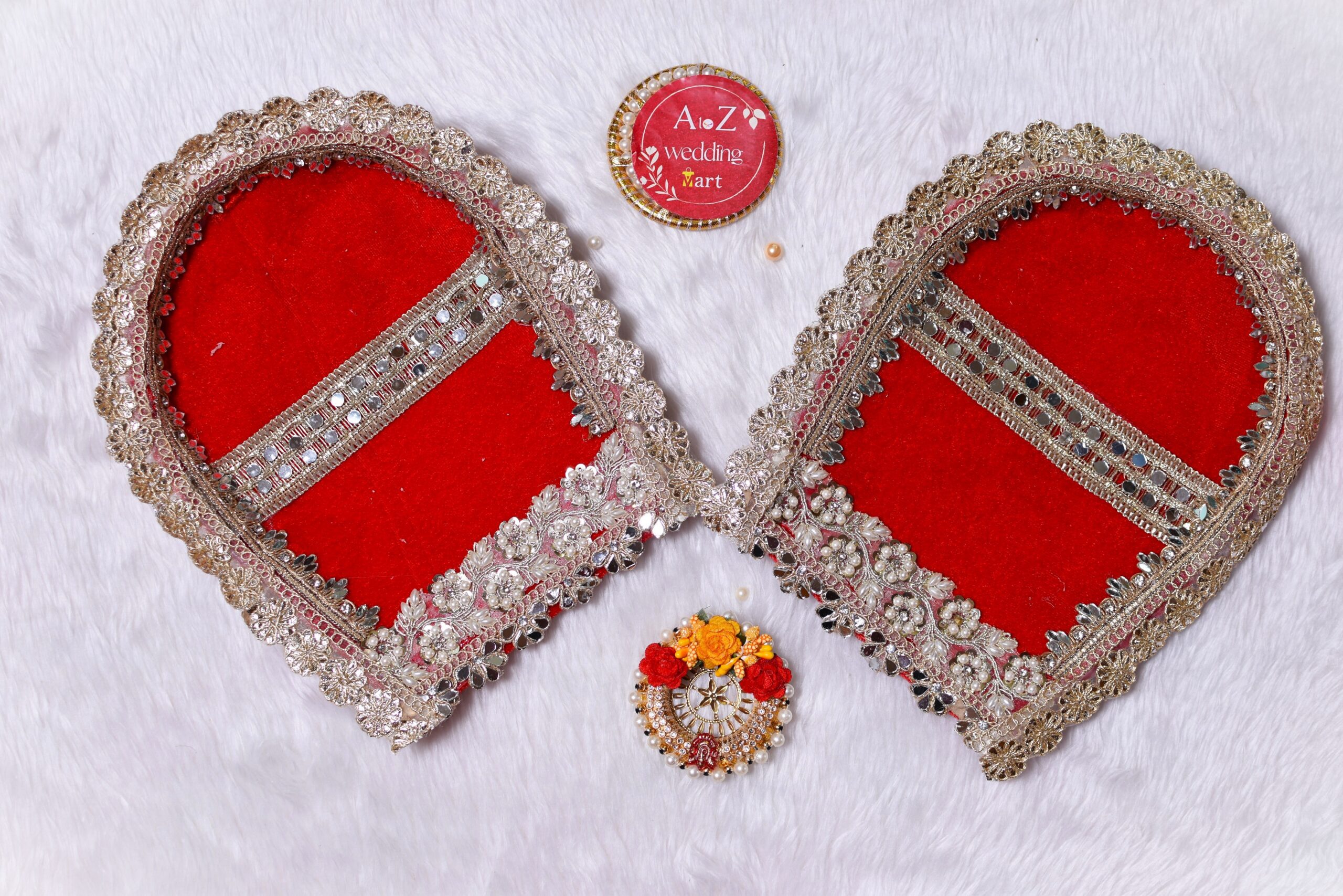 Top view of decorative Chhaaj used for carrying wedding gifts and Shagun items.